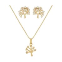 Colar e Brinco Árvore da Vida